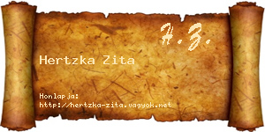 Hertzka Zita névjegykártya